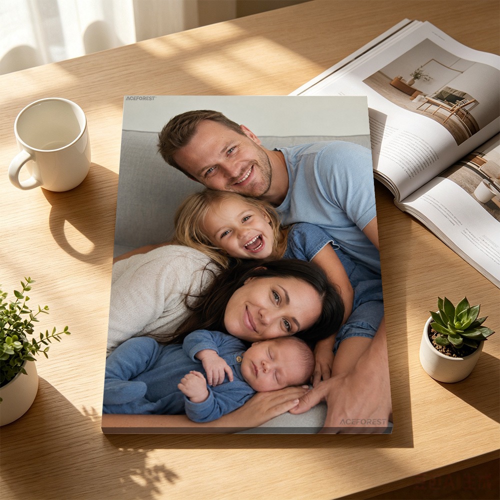 Engraved Wood Frame - Toile murale personnalisée en 2D avec