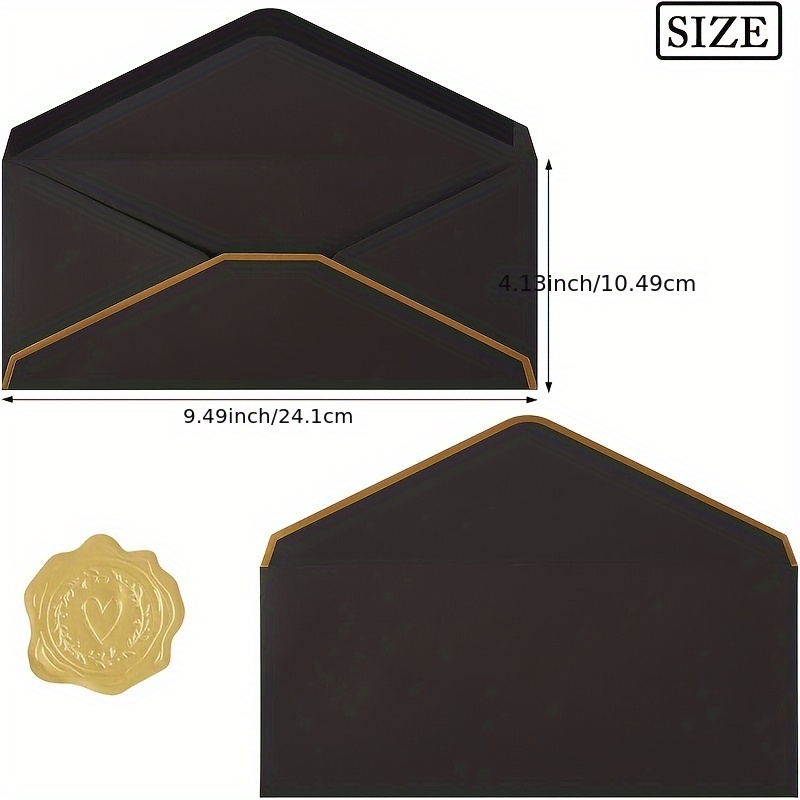 10 enveloppes noires haut de g - Wax Seal Letter Kit avis et prix