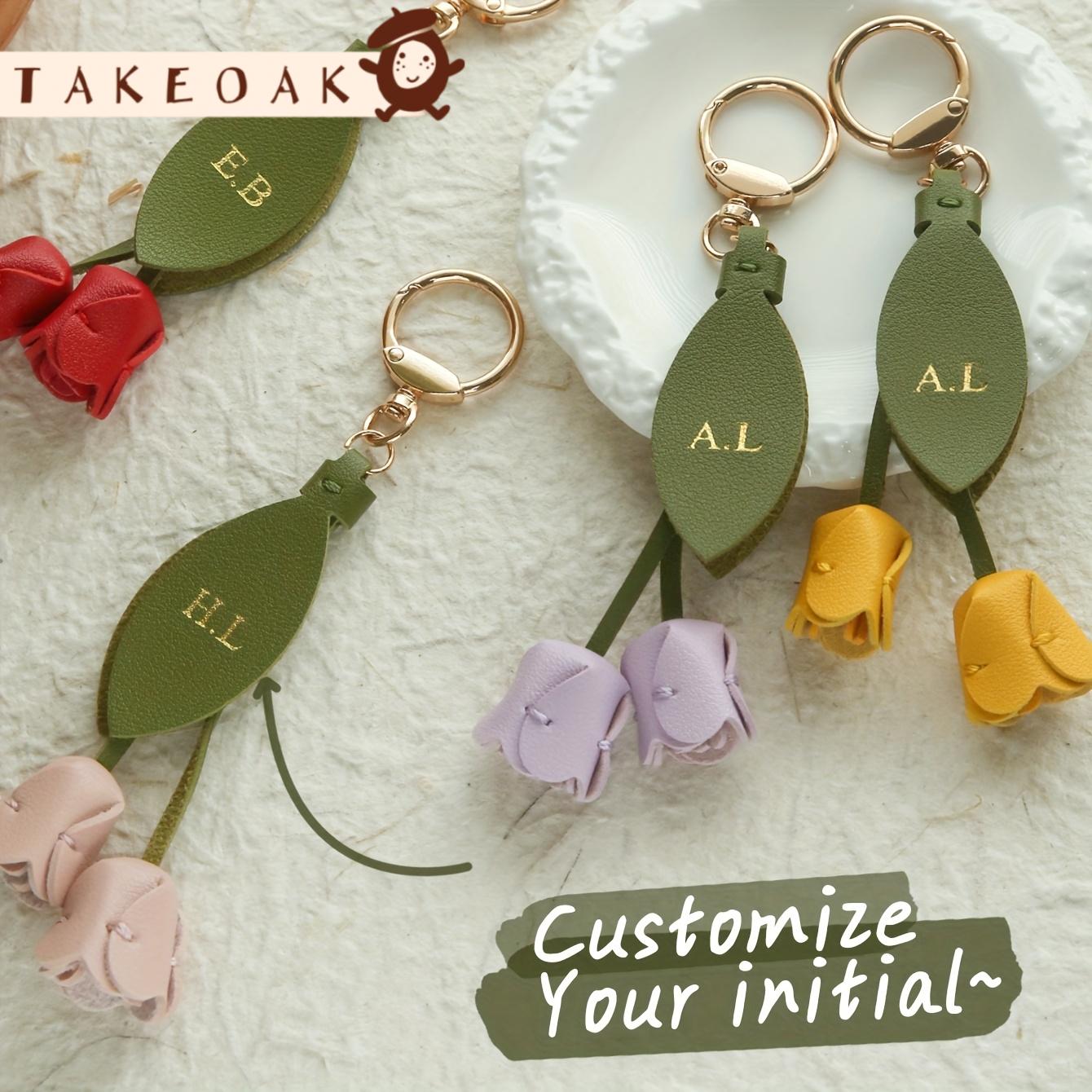 Porte-clés en cuir personnalis - Monogram Keychain Leather avis et prix