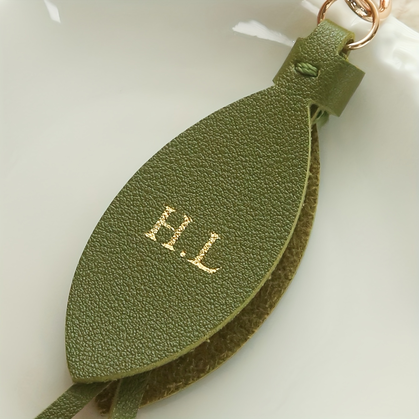 Porte-clés en cuir personnalis - Monogram Keychain Leather avis et prix