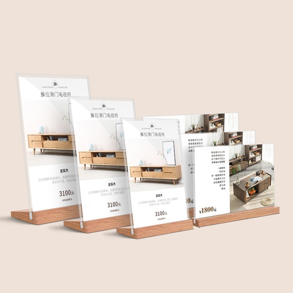 Présentoir de menu double face - Engraved Wood Frame avis et prix