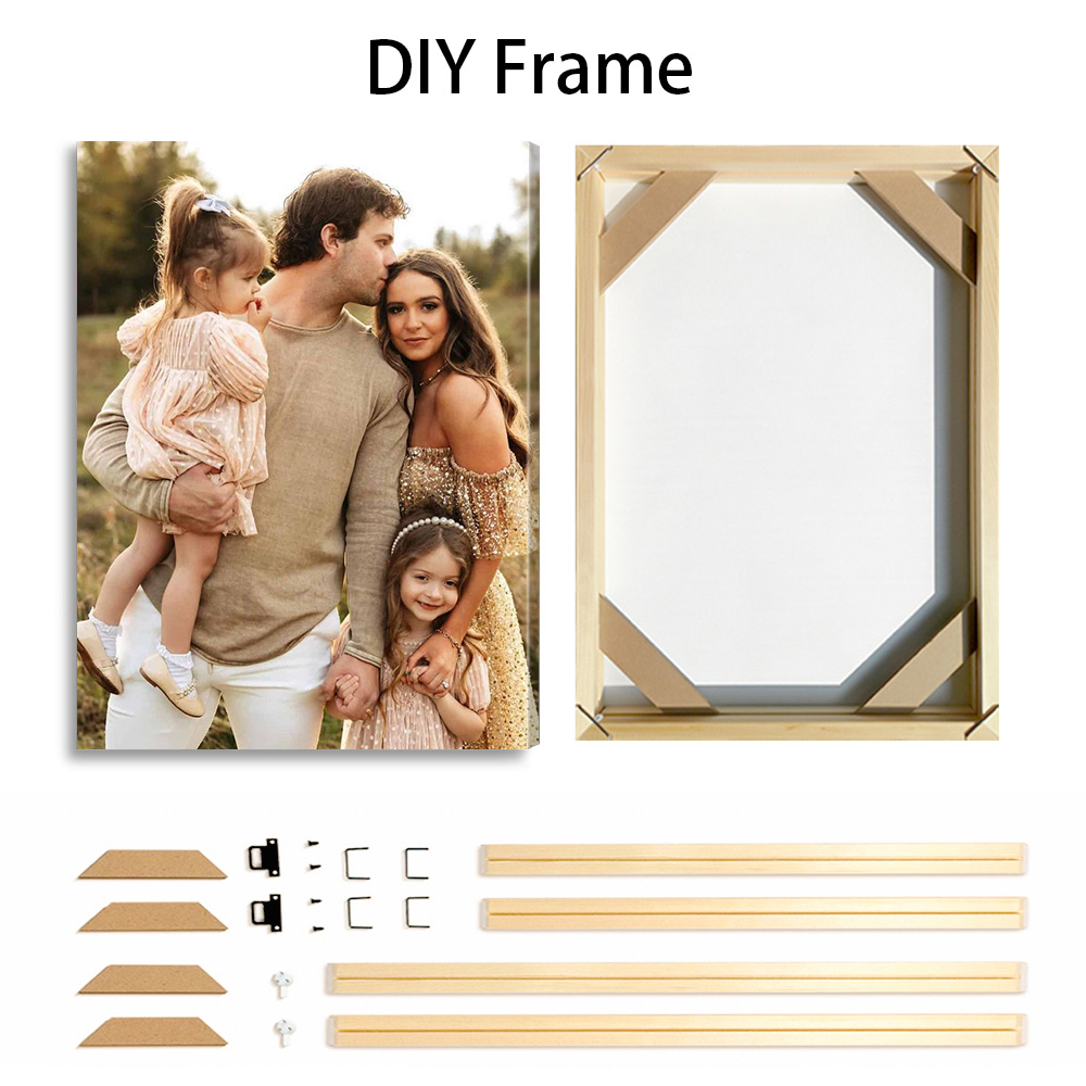 1 toile photo personnalisée, c - Engraved Wood Frame avis et prix