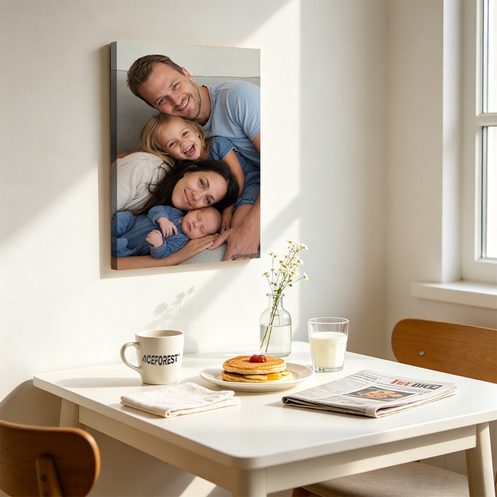 Toile murale personnalisée en  - Engraved Wood Frame avis et prix