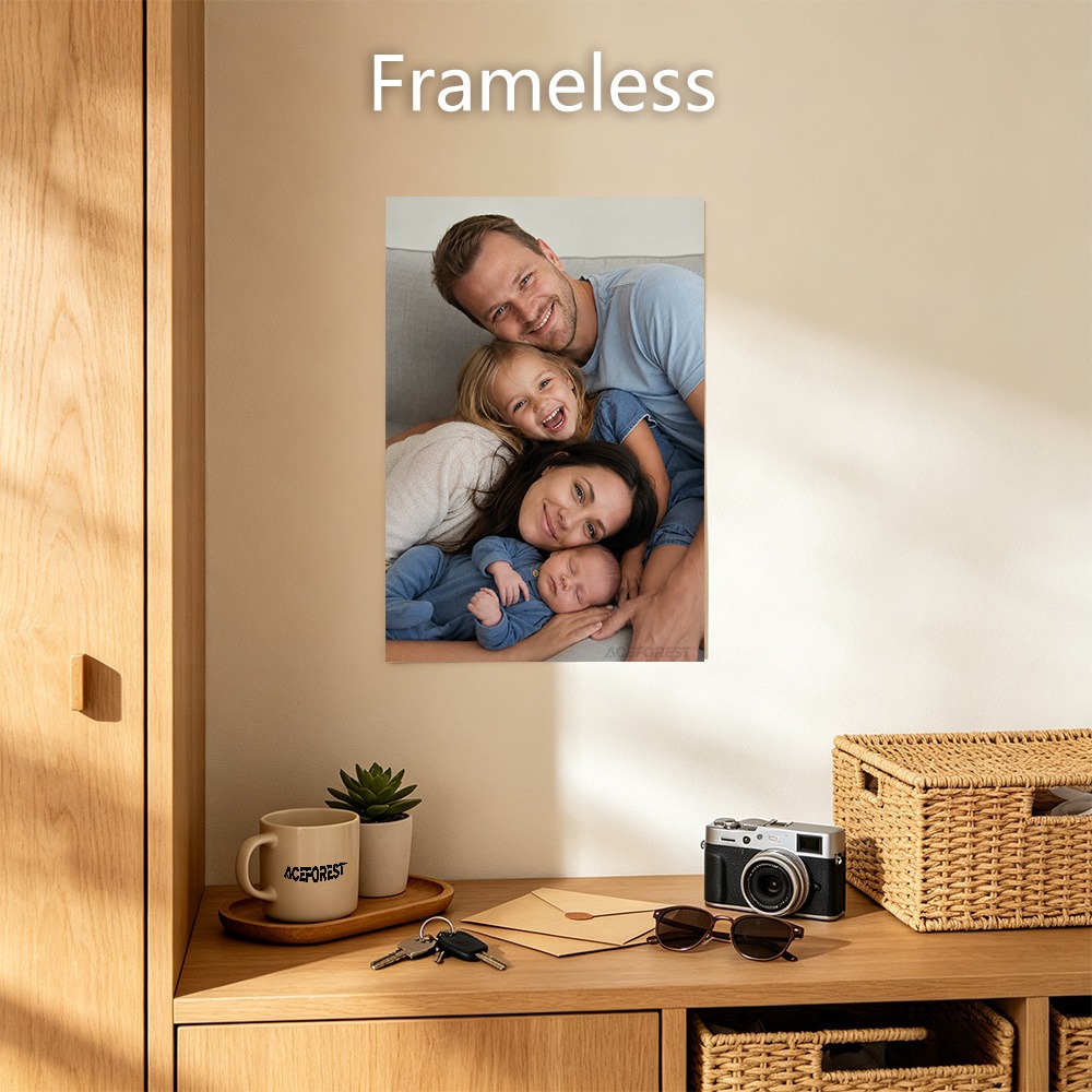 Toile murale personnalisée en  - Engraved Wood Frame avis et prix